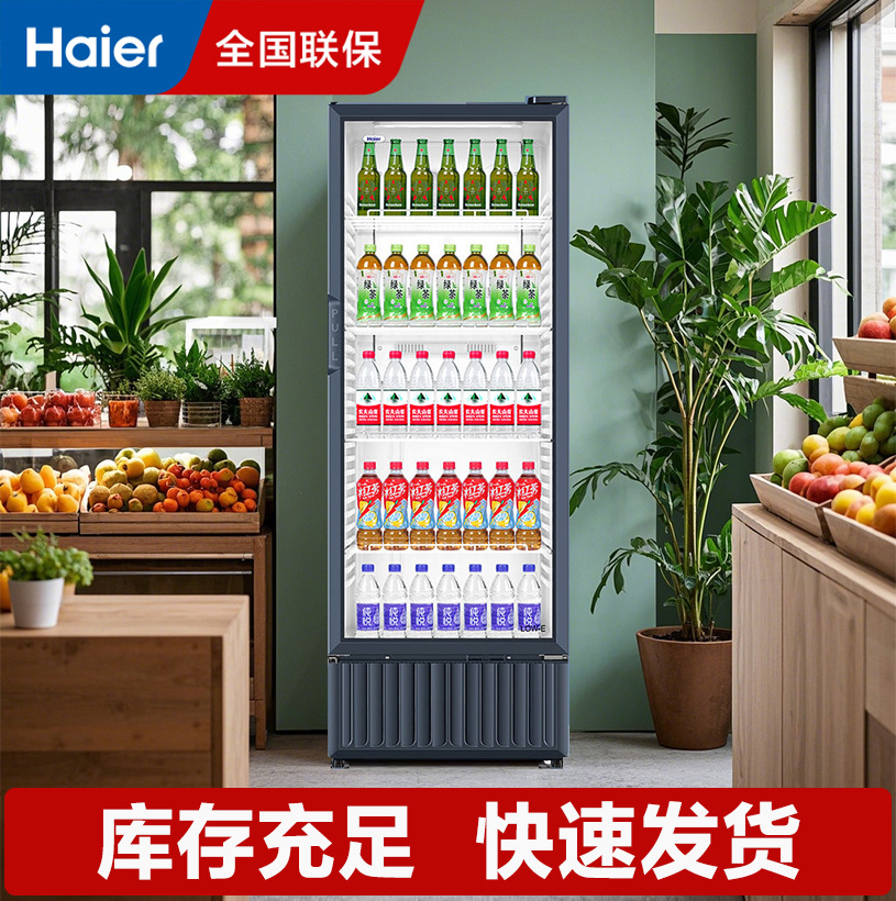 Haier Sc-239/309/339J Refrigerated Cabinet Commercial Display Freezer Beverage Glass Door Fresh-Keeping Cabinet