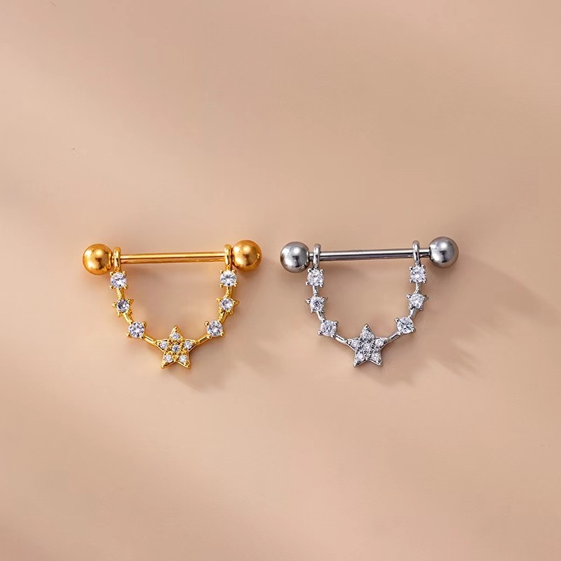 16G labret stud size and finish detail