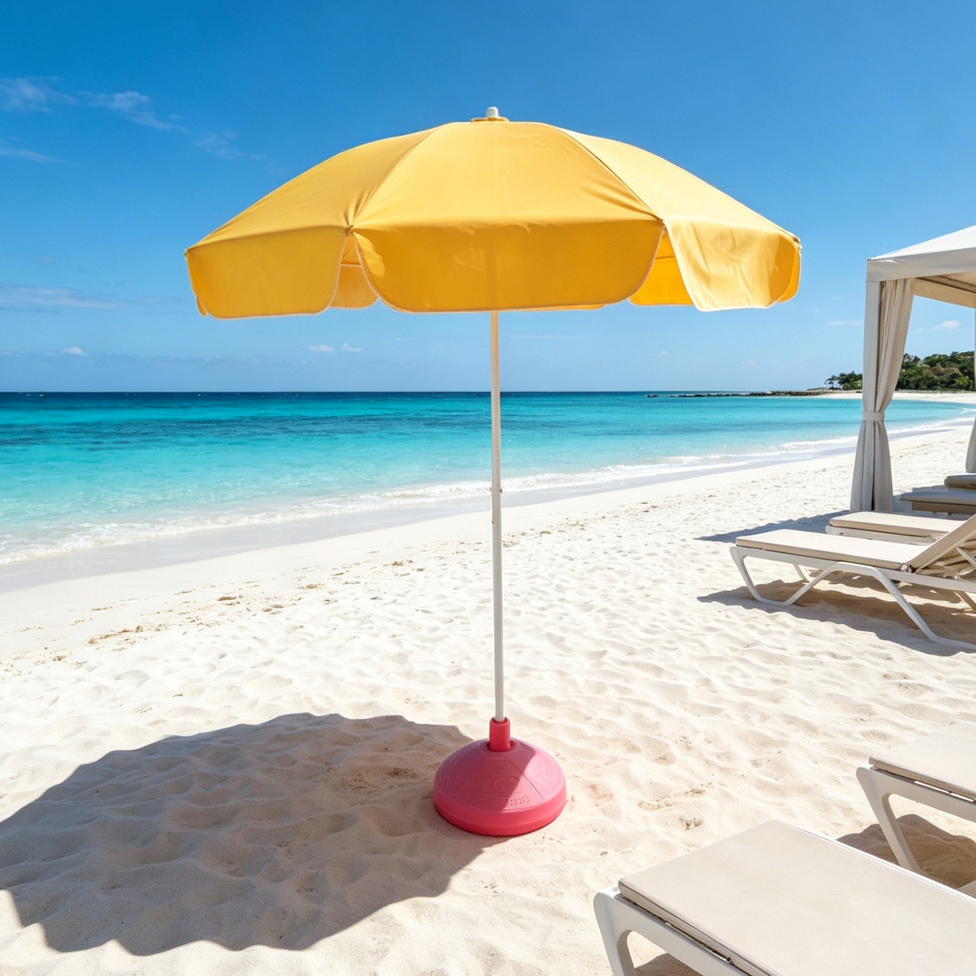 Beach handheld umbrella solar-powered