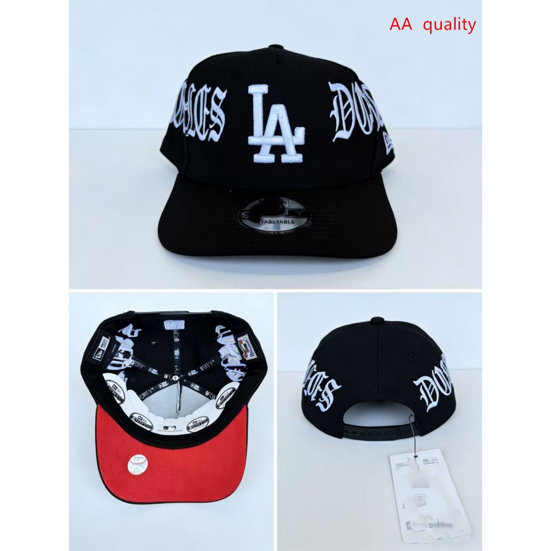 Comercio exterior transfronterizo al por mayor 2026 AA gorra de boca de pato bordado tridimensional ajustable gorra de hip-hop Yankees Dodgers