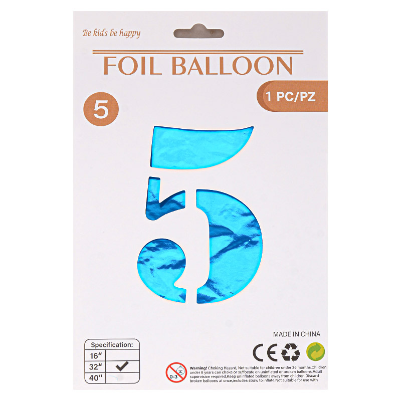 32 pulgadas Tarjeta de papel digital OPP globo de embalaje independiente fiesta de cumpleaños ambiente decorativo globo