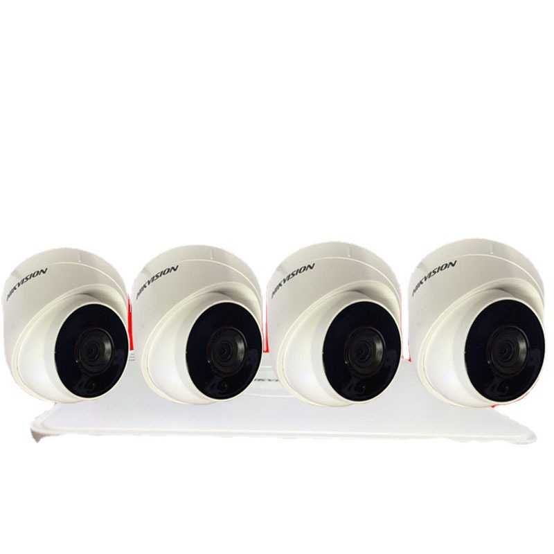 Hikvision Coaxial Kit de equipos de monitoreo de 4 vías Paquete de cámaras de 2 megapíxeles Seguridad
