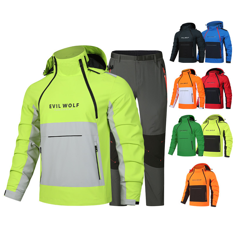 Spring and Autumn Jacket and Pants Set for Men, Trendy Casual Versatile Fashion Sports Simple Outdoor Windbreaker Set Spring and Autumn Jacket and Pants Set for Men, Trendy Casual Versatile Fashion Sports Simple Outdoor Windbreaker Set