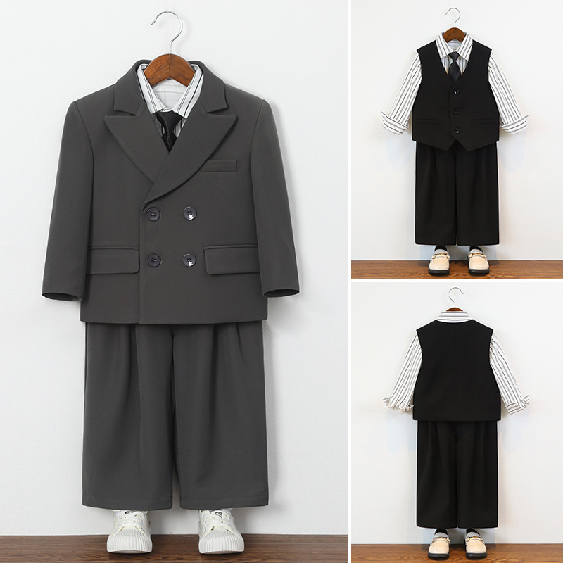 Children's Suits, Boys' Spring & Fall Handsome Suit Jackets, Flower Girl's One-Year-Old Dress, Boy's Hosting Piano Performance Suit Children's Suits, Boys' Spring & Fall Handsome Suit Jackets, Flower Girl's One-Year-Old Dress, Boy's Hosting Piano Performance Suit