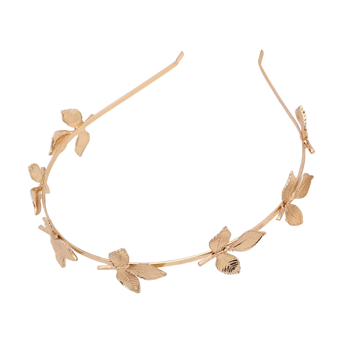 Barocker Goldener Braut Haarreif Mit Blättern Für Die Hochzeit_voghion.com