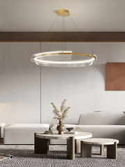 Modern Minimalist Scandinavian Style LED Ring Pendant Light for Luxury Living Room, Restaurant Designer and Bedroom