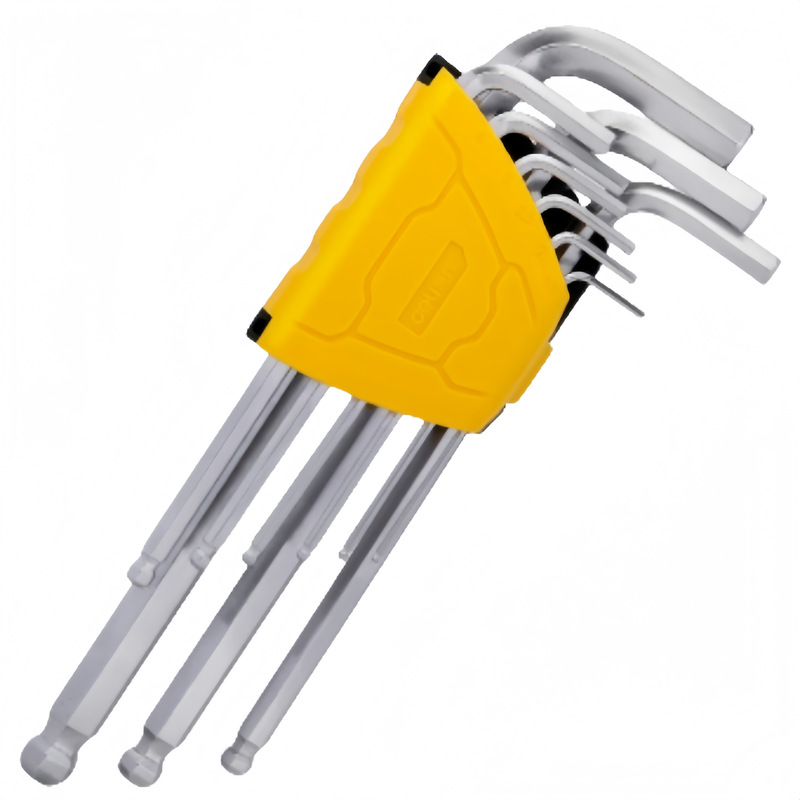 得力 加长球头内六角组套 DL3088 9件套 5套加长球头内六角组套