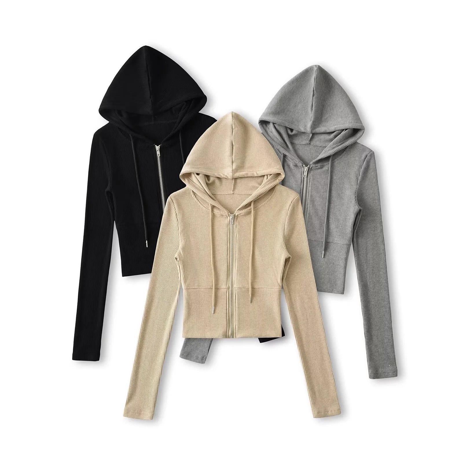 Retro sports cardigan with zipper