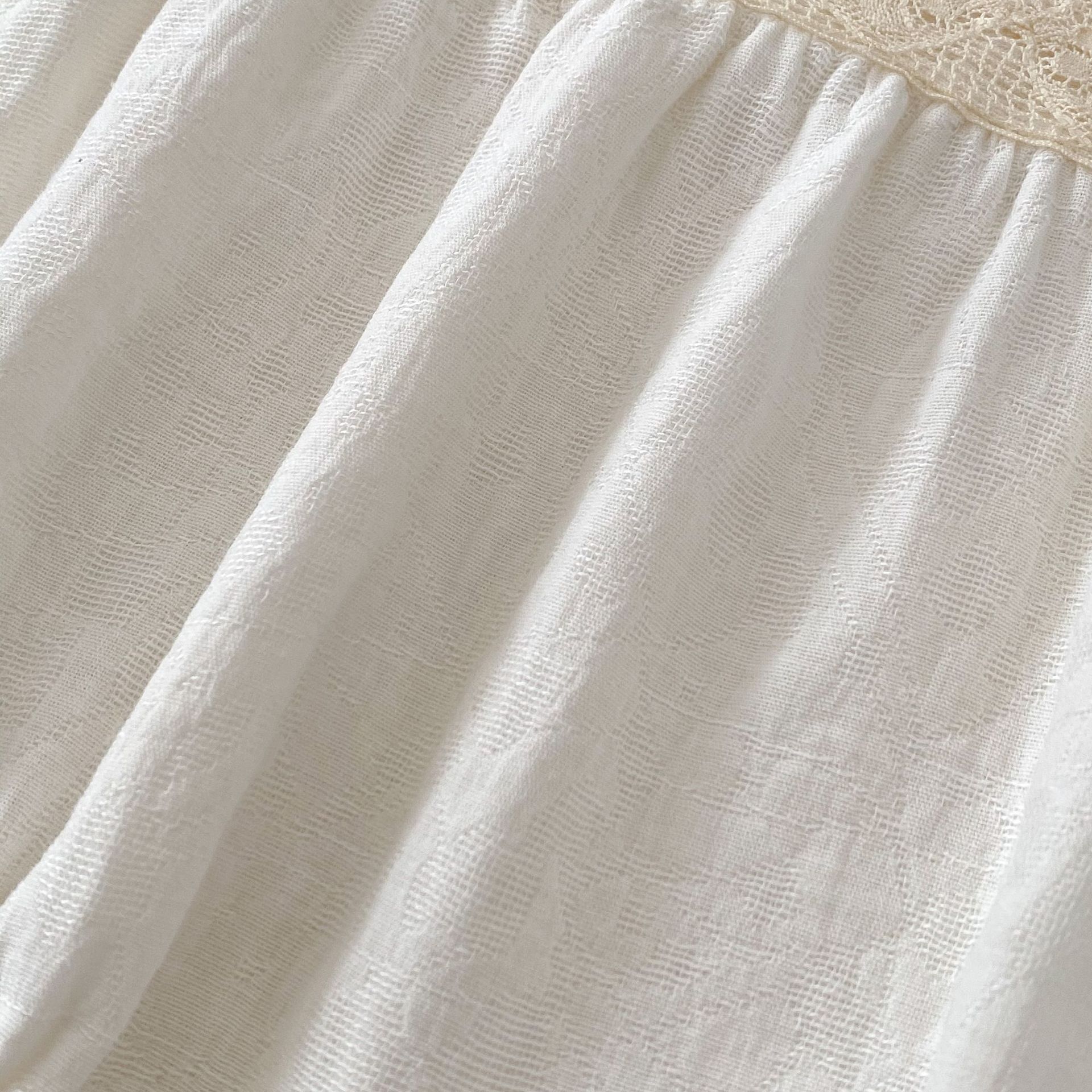 Ins2024 Autumn All Cotton New Girl Baby Long Sleeve Ha Yi Black Ear Collar Triangle Bag fart Crawler Clothes_voghion.com