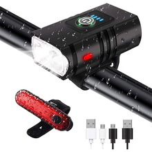 USB充电夜间骑行车前灯【2个灯珠】可调节远近光自行车灯2021新款