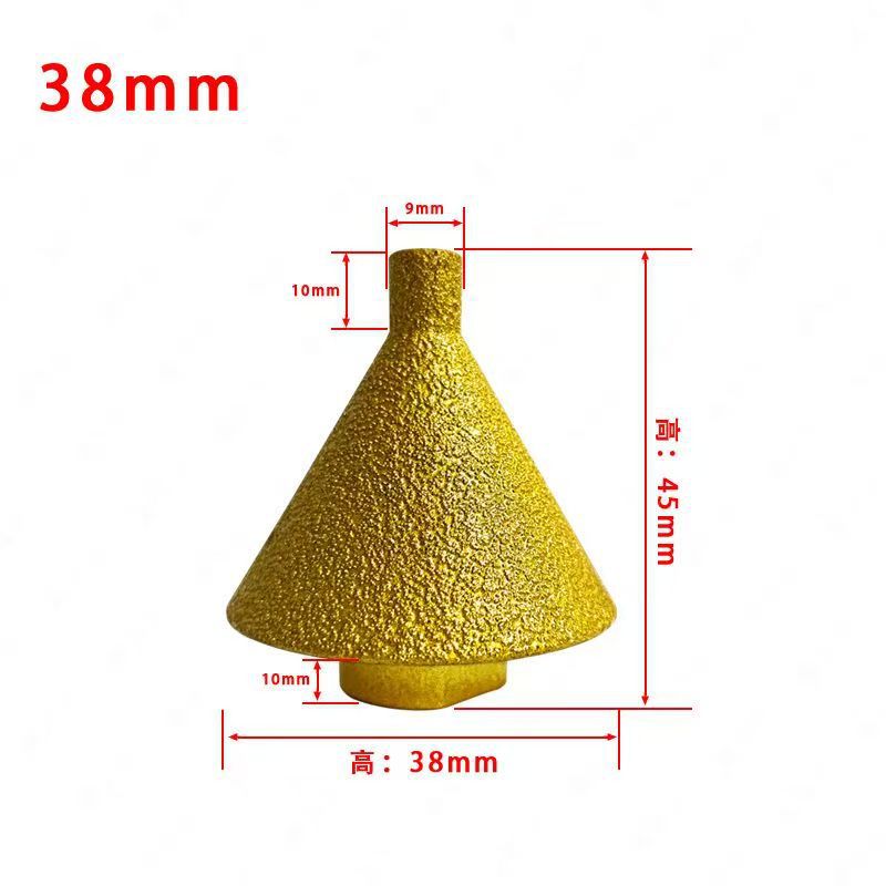Chamfer de inyección de cera de diamante M10 - 20 / 35 / 50mm broca ream molino angular escalonado cónico broca de molienda seca