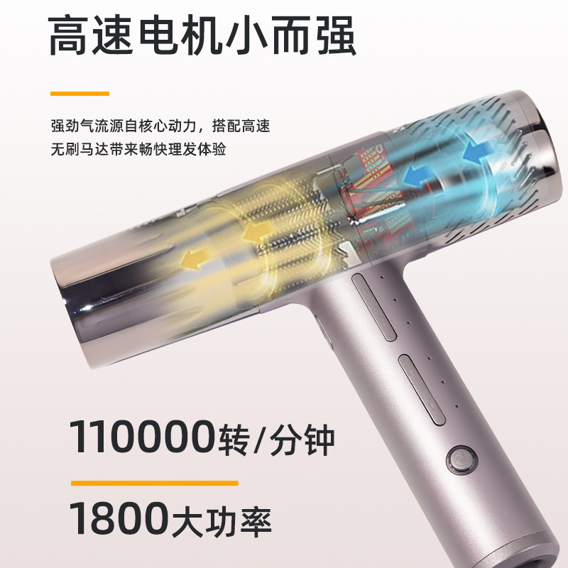 高速无叶吹风机负离子恒温护发大功率发廊专用家用轻便速干电吹风|undefined