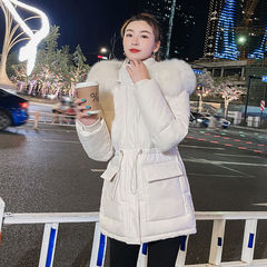 2021新型綿入れの女性の中の長さの韓国版の修身は羽毛の綿服のファッションを厚くします。