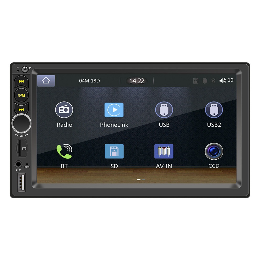 Reproductor del bluetooth MP5 del coche de la pantalla táctil 7-inch ató con alambre la tarjeta multifuncional carplay-insertando la radio de coche