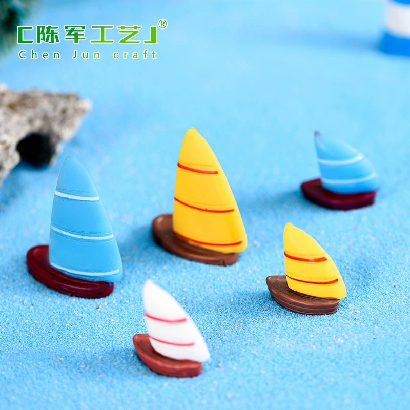 Микро-ландшафтное украшение Средиземноморская одинокая парусная гладь Handmade гидропонная качалка Matsus Port