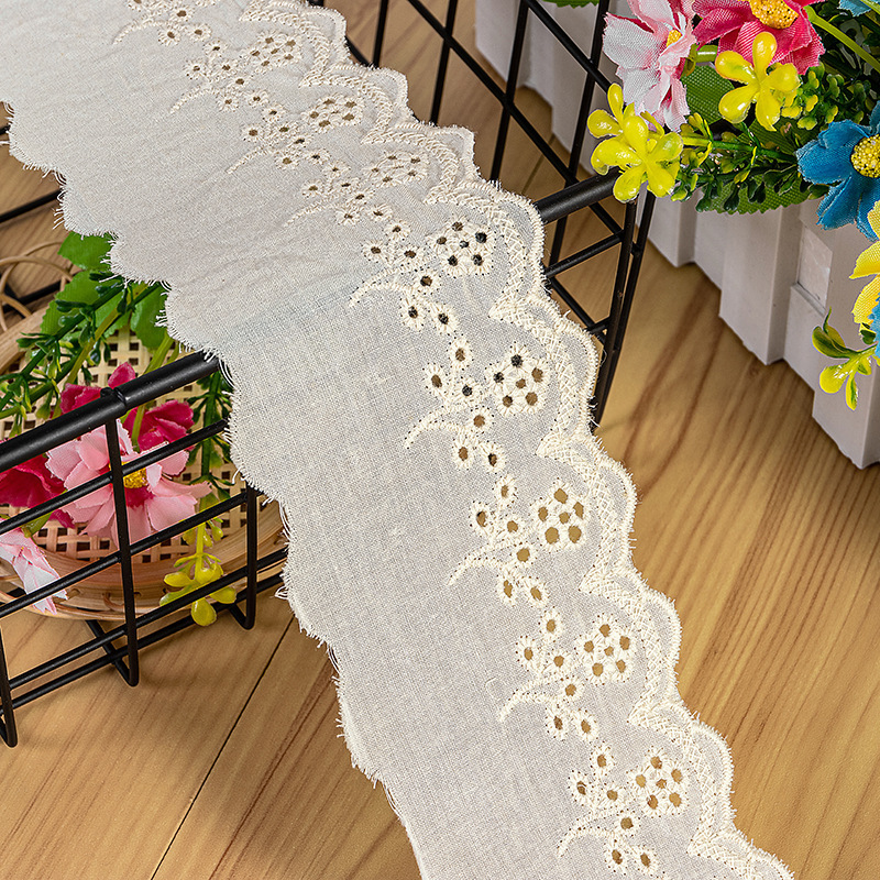 天縁メーカー卸売り古典的な透かし彫り花綿布刺繍布服装児童補助材料レース幅5CM|undefined