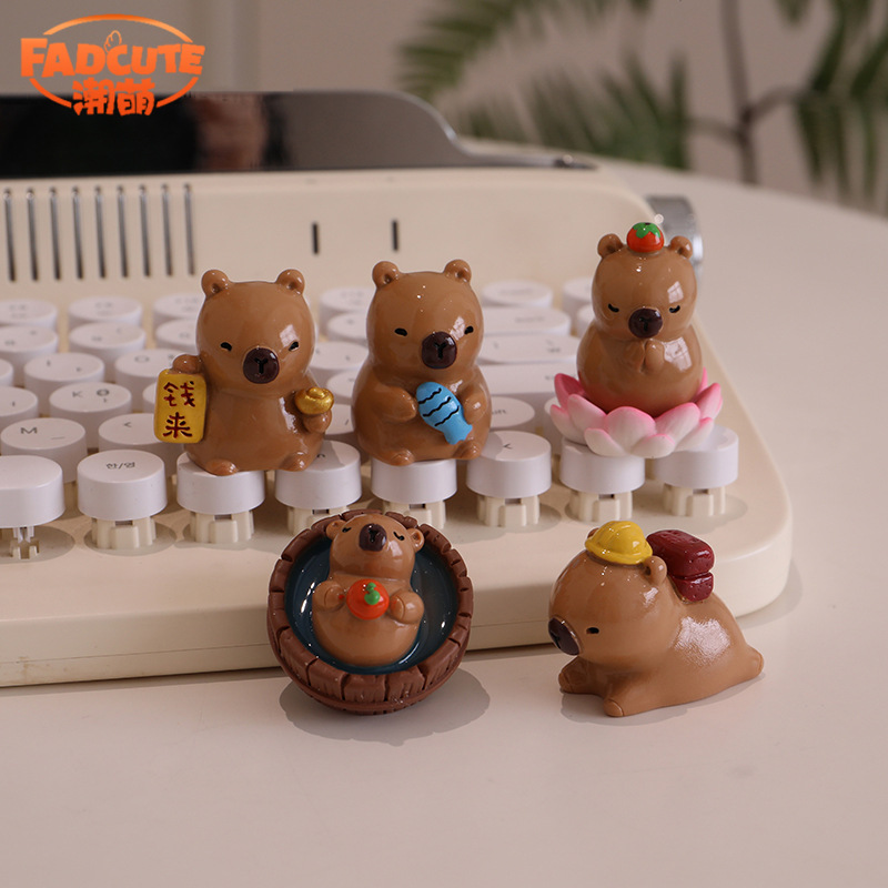 Decoraciones creativas bonitas para el hogar buena suerte Lotus Kabibala resina artesanía decoración de escritorio de oficina