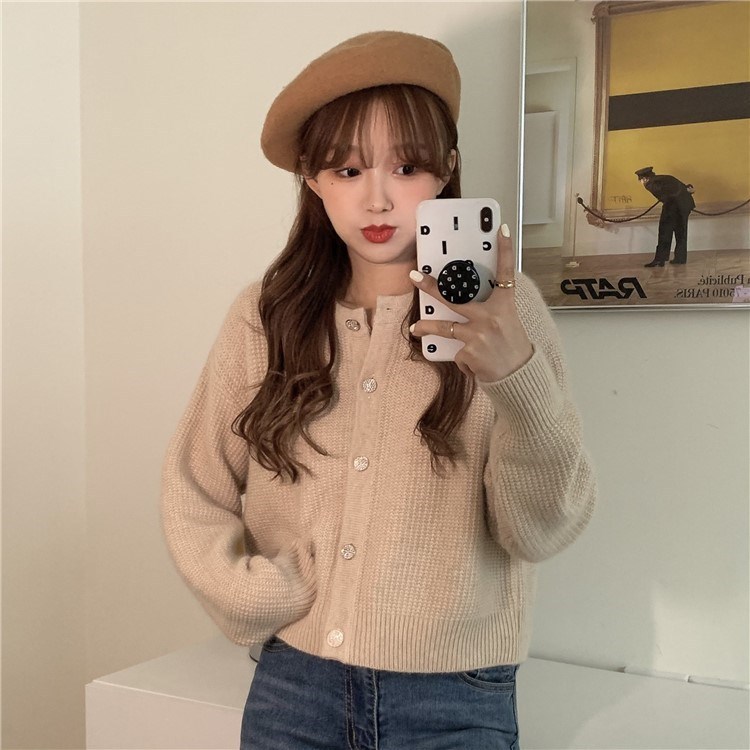 Japanese retro sweater 2022 Autumn new style soft and fluffy knitted sweater, loose short cardigan jacket for women pic 28
