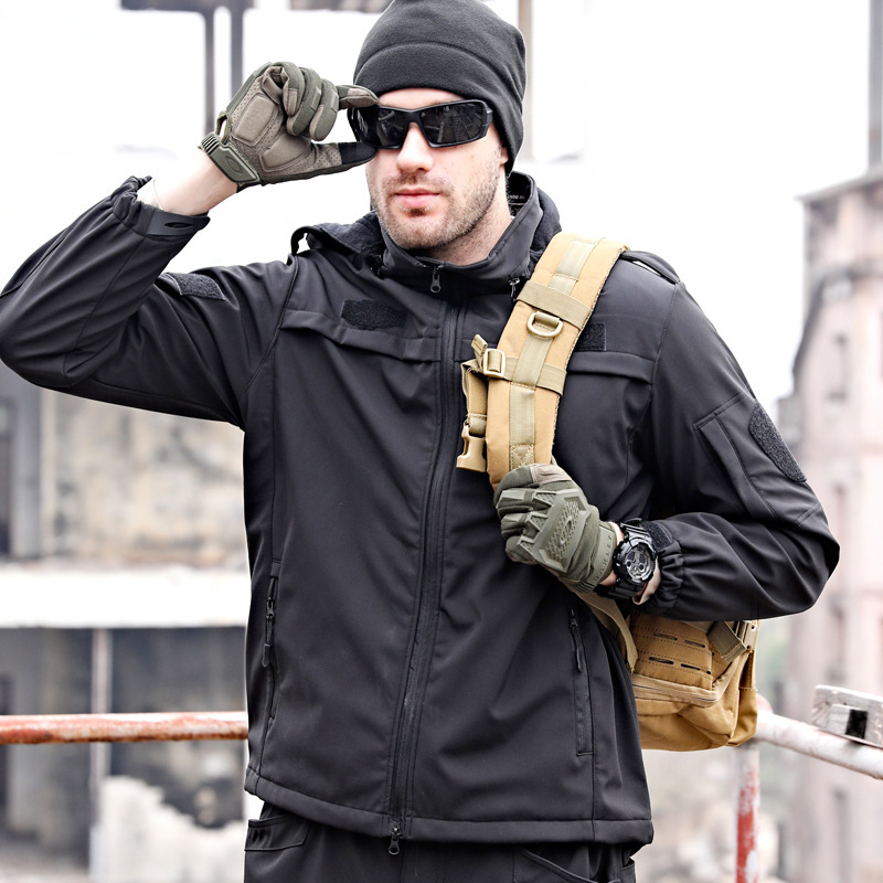 Demi-season shark, travel keep warm set, increased thickness, plus size