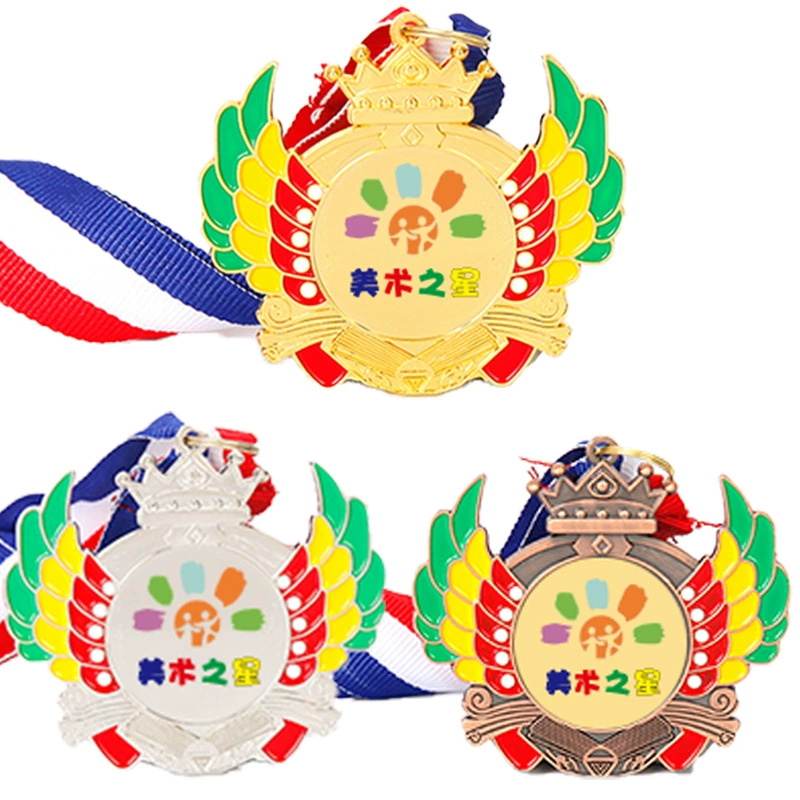 Металлическая медаль детский сад делает цвет краски честь Детский список Игры Юбилейная медаль производства