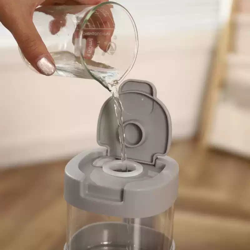 Alturas ajustables de acero inoxidable cuenco de cerámica cuenco muñeca Teddy gato mascota agua potable