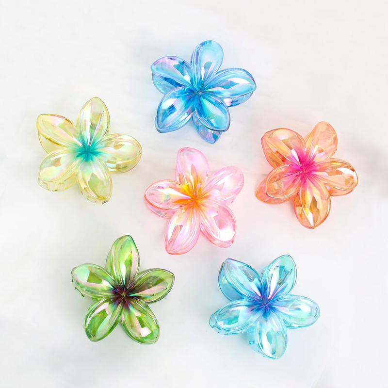 European and American Cross-Border Gradient Colorful Seaside Vacation Style Egg Flower Clip for the Back of the Head Half-Grab Shark Clip Hair Accessories for Women European and American Cross-Border Gradient Colorful Seaside Vacation Style Egg Flower Clip for the Back of the Head Half-Grab Shark Clip Hair Accessories for Women