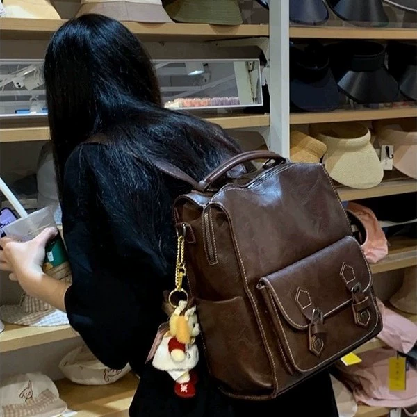 Сумка на плечо женская 2024 новая мода ретро британский простой универсальный школьный школьный портфель большой емкости