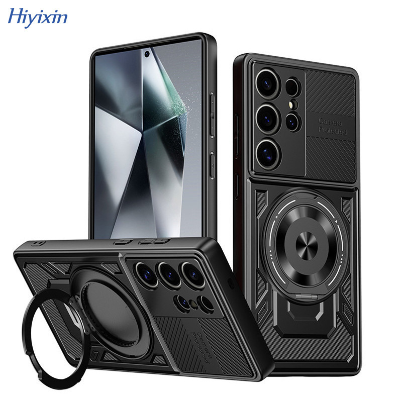 Cross-Border New Model Suitable for Samsung S26 Ultra Premium Stand Phone Case A26 Magnetic Car Mount Anti-Drop Protective Cover