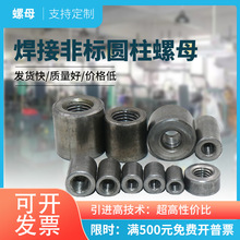 焊接螺母配重圆母本色圆形永年厂家直销M568101214M16圆柱母台阶