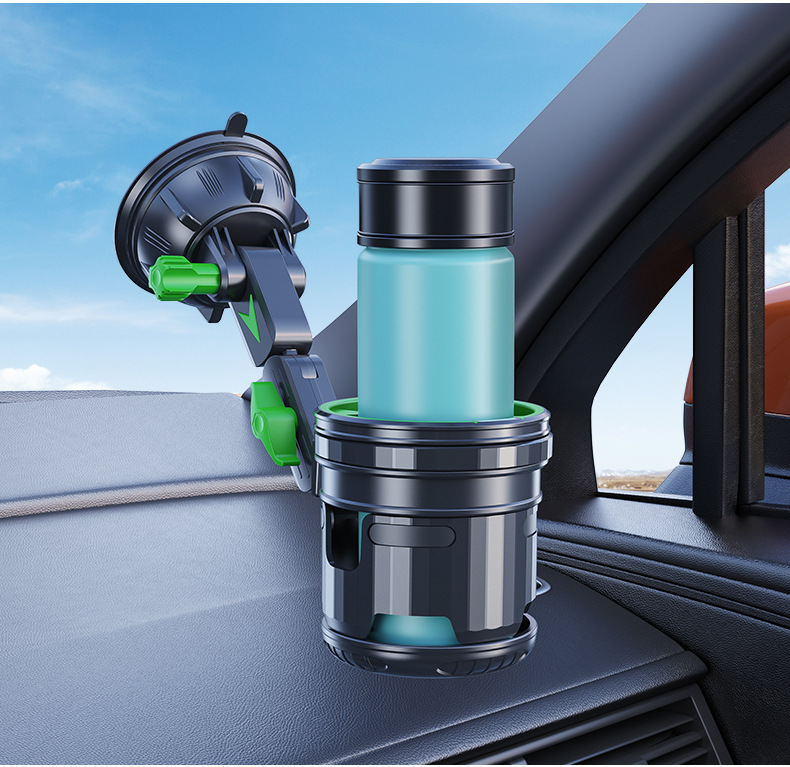 Foreign trade car water cup holder powerful large kettle suction cup car water cup holder car beverage holder barrel PVC seat