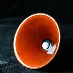 Handmade Blood Jade Gourd Tea Cup Traditional Wood-Fired Kiln Large Capacity Master Cup for Tea Tasting