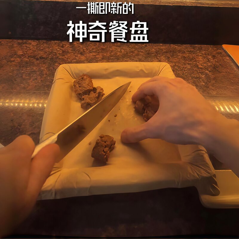 Peel Plate disposable tear-off dinner plate, kitchen no-wash food-grade baking tray, eco-friendly tableware, outdoor plate Peel Plate disposable tear-off dinner plate, kitchen no-wash food-grade baking tray, eco-friendly tableware, outdoor plate