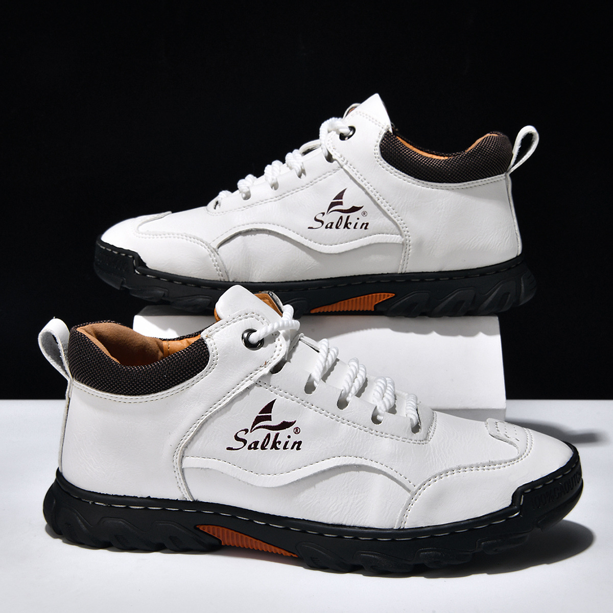 Men's Plus Size Pu Leather Casual Ankle Boots With Lace-up Design_voghion.com