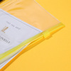 Color simple zipper transparent portable file bag disease bag test roll bag waterproof storage self -sealed bag