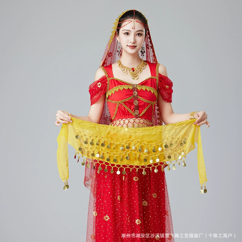 Производители оптового танца живота, поясная цепочка, индийский танцевальный шарф