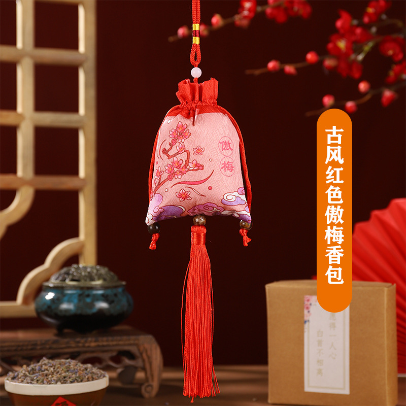 Dragon Boat Festival Bolsita repelente de mosquitos de ajenjo Bolsita vacía Colgante para niños Armario Bolsillo con cordón Bolsa de la suerte de joyería