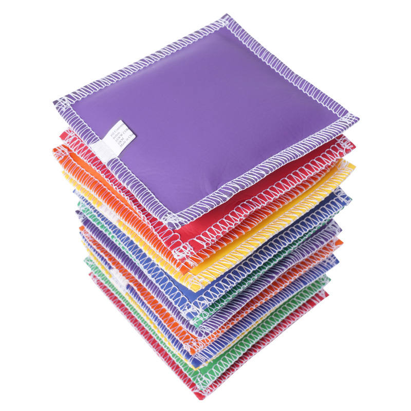 bolsa de arena cuadrada de corteza educación temprana para niños bolsa de arena plana jardín de infantes entrenamiento sensorial lanzar bolsa de frijoles de piel de niños pequeños