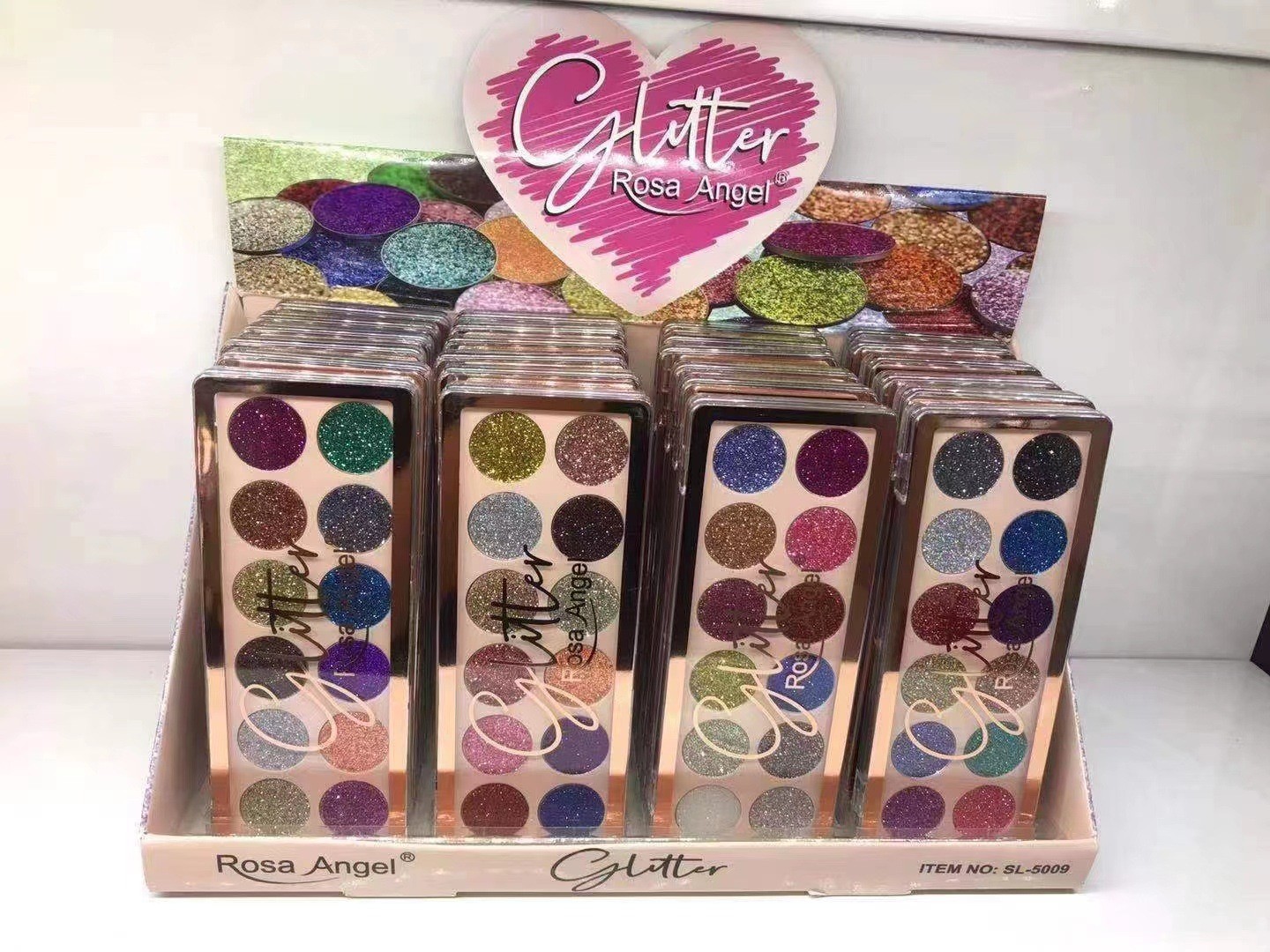 Transfronterizo nuevo Rosa Angel12 color multicolor pequeñas lentejuelas brillo polvo sombra de ojos etapa maquillaje fino flash maquillaje al por mayor