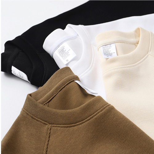 Autumn and winter new style velvet sweatshirts for men and women, long-sleeved round neck tops, large size Korean style loose long T-shirts