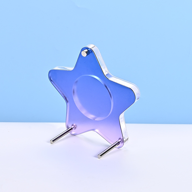 Acrylic badge, stand, removable storage system, (Physicals)