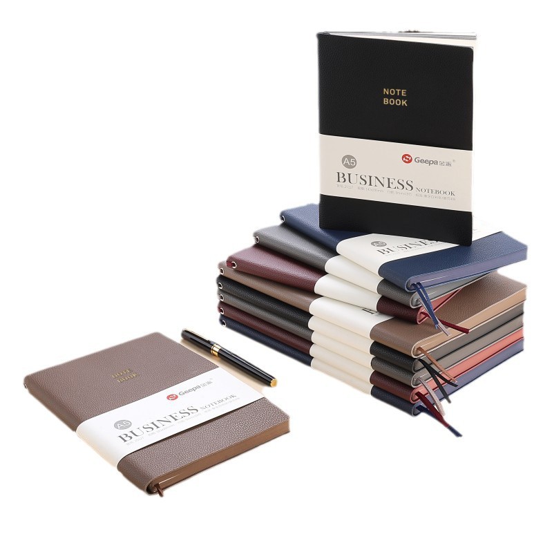 Geepa Jinpai notebook de negocios de alto nivel a5 notebook de oficina corporativa b5 notebook de cuero suave