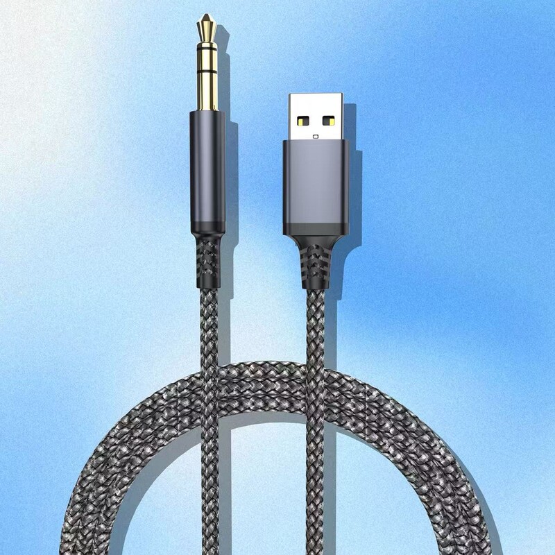 Suitable for car USB to 3.5mm audio adapter headset speaker computer notebook audio aux adapter
