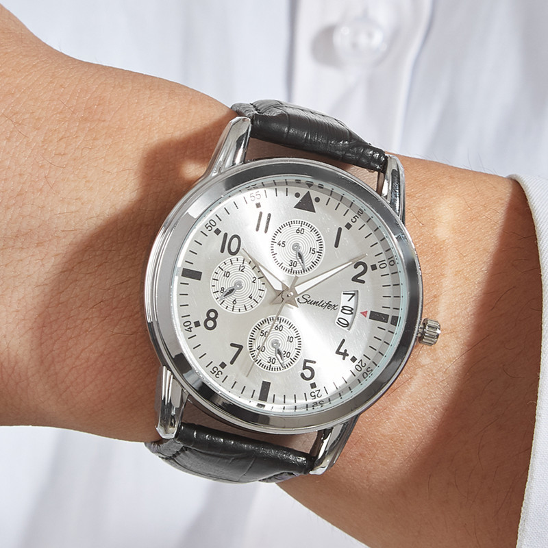 Comercio exterior Venta caliente reloj de hombre falso reloj de cuarzo de negocios de moda de tres ojos reloj deportivo casual de los hombres reloj de los hombres del estudiante