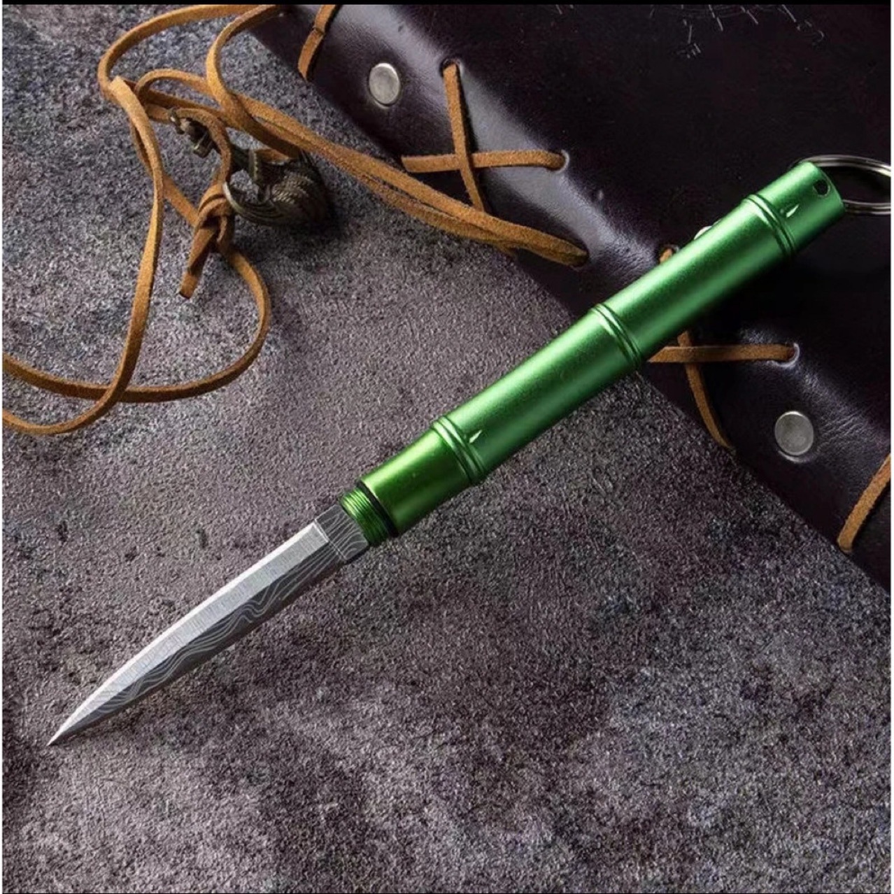 户外创意竹子小刀便携钥匙隐形刀防身竹节刀多功能茶刀迷你水果刀