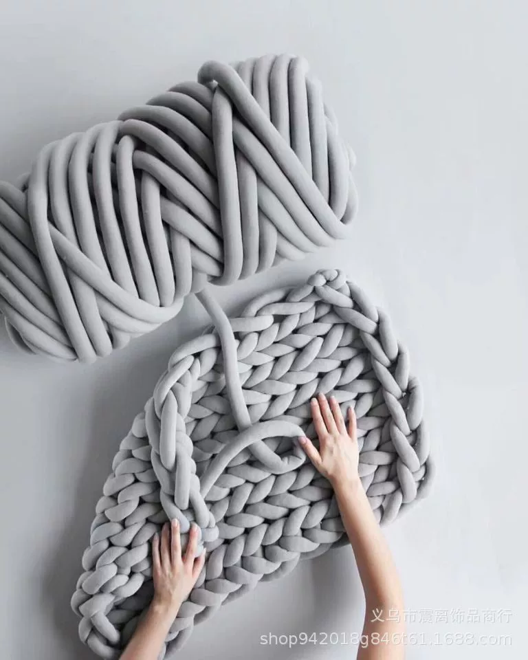 Ohhio Cross - новая продукция орошенная роликовая молва тканая линия DIY handmade вязание плед шерстяной можно постирать