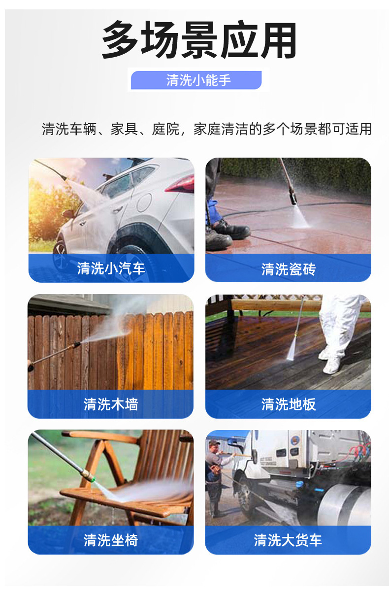 Factory Direct Sales High-Pressure Car Washing Machine Household 220V Portable Cleaning Machine Fully Automatic High-Power Car Washing Artifact