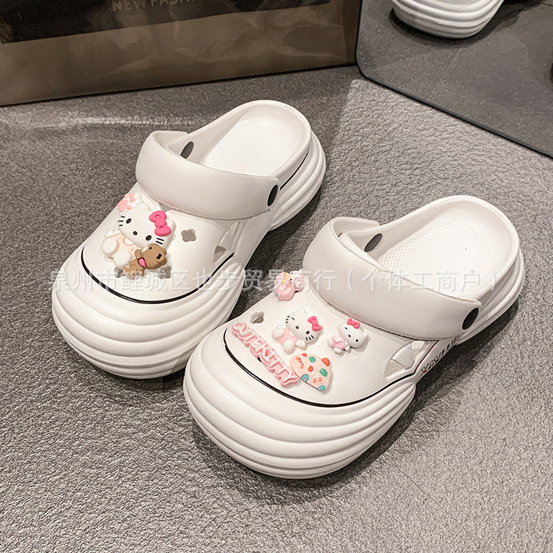 AliExpress verano sandalias ligeras de suela gruesa con sensación de mierda zapatos transfronterizos con agujeros de suela blanda zapatos de playa lindos zapatos casuales de mujer