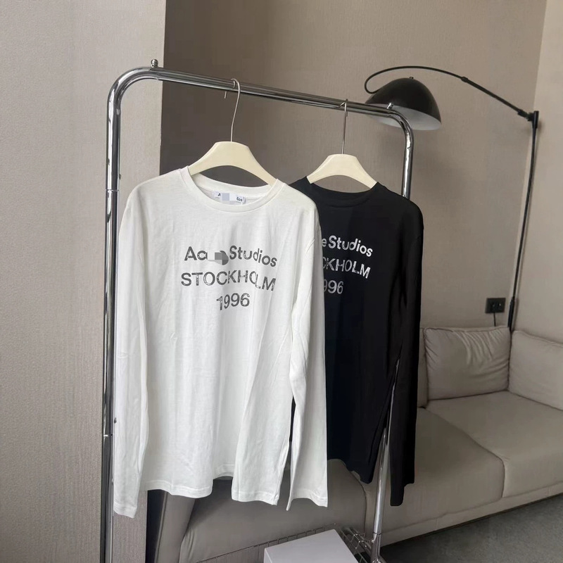 AC minimalist style, limited edition American retro 1996 letter print women's T-shirt, long-sleeved, sun-protective, not distressed or worn