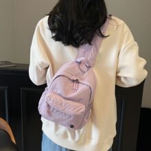 双肩包女2025新款夏季多用单肩轻便简约纯色迷你背包休闲运动胸包