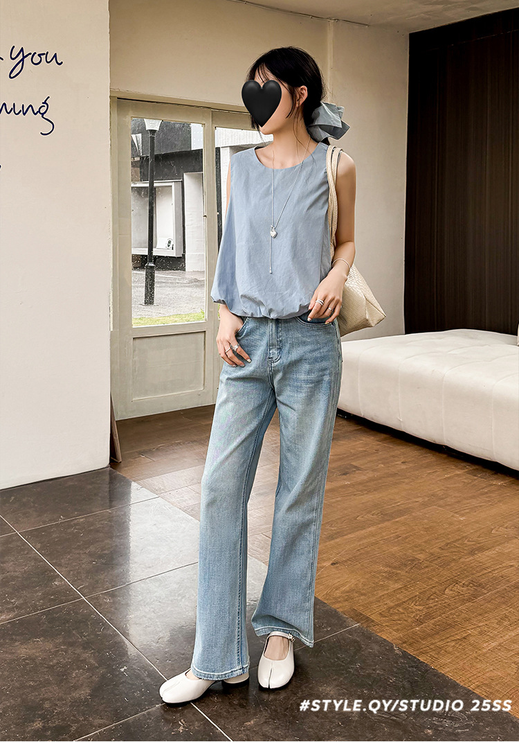 Mule nữ gót thấp quai ngang một khóa, mũi nhọn hở gót, phong cách lười biếng — màu trắng ngà, bạc chi tiết 1